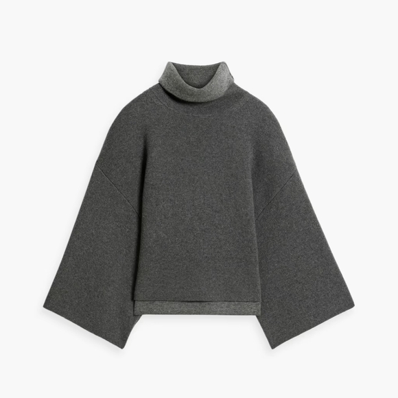 Proenza Schouler Charcoal Cowl Neck Sweater